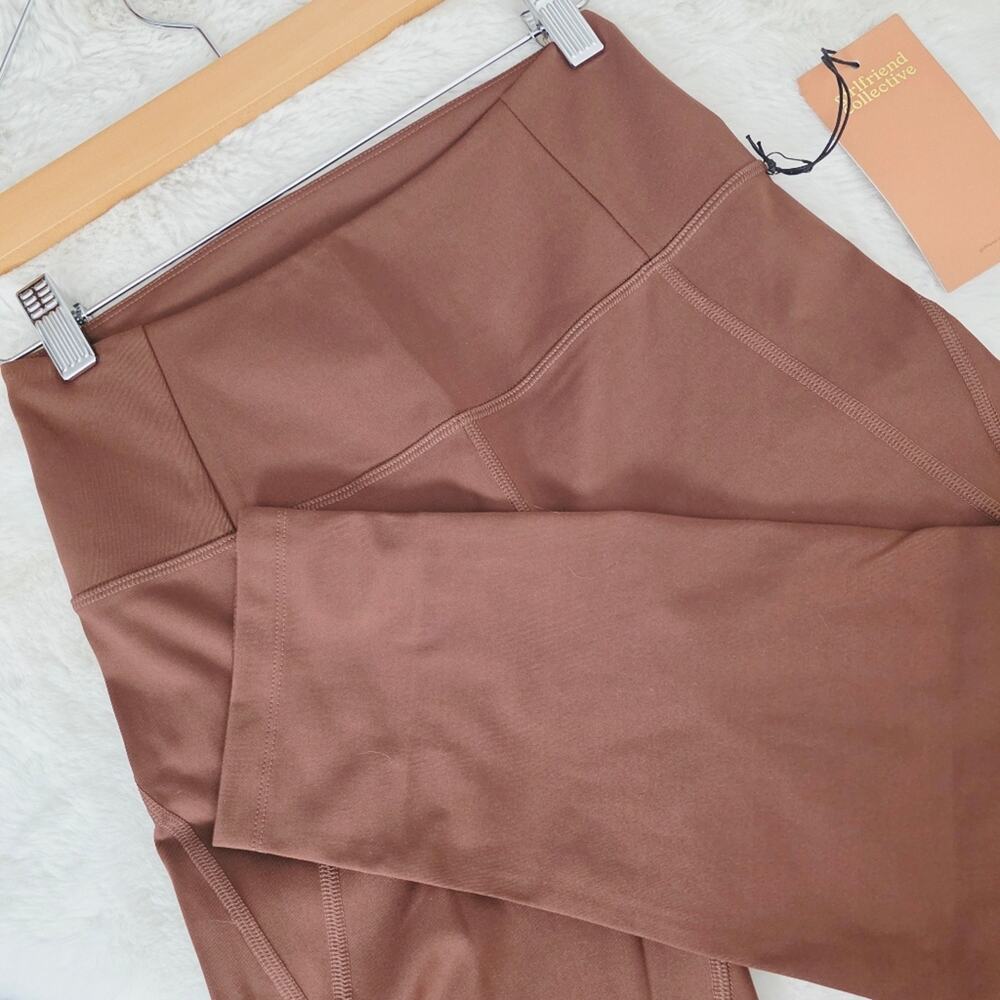 NWT Girlfriend Collective Compressive High Rise 7/8 Leggings Earth Brown M - Picture 10 of 10